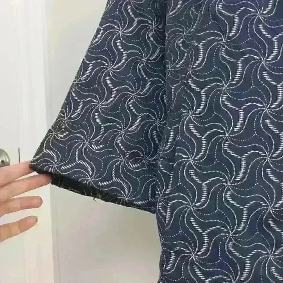 XL CJ Banks Women's 3/4 Sleeve Abstract Button Up Jacket 100% Cotton - Picture 10 of 13